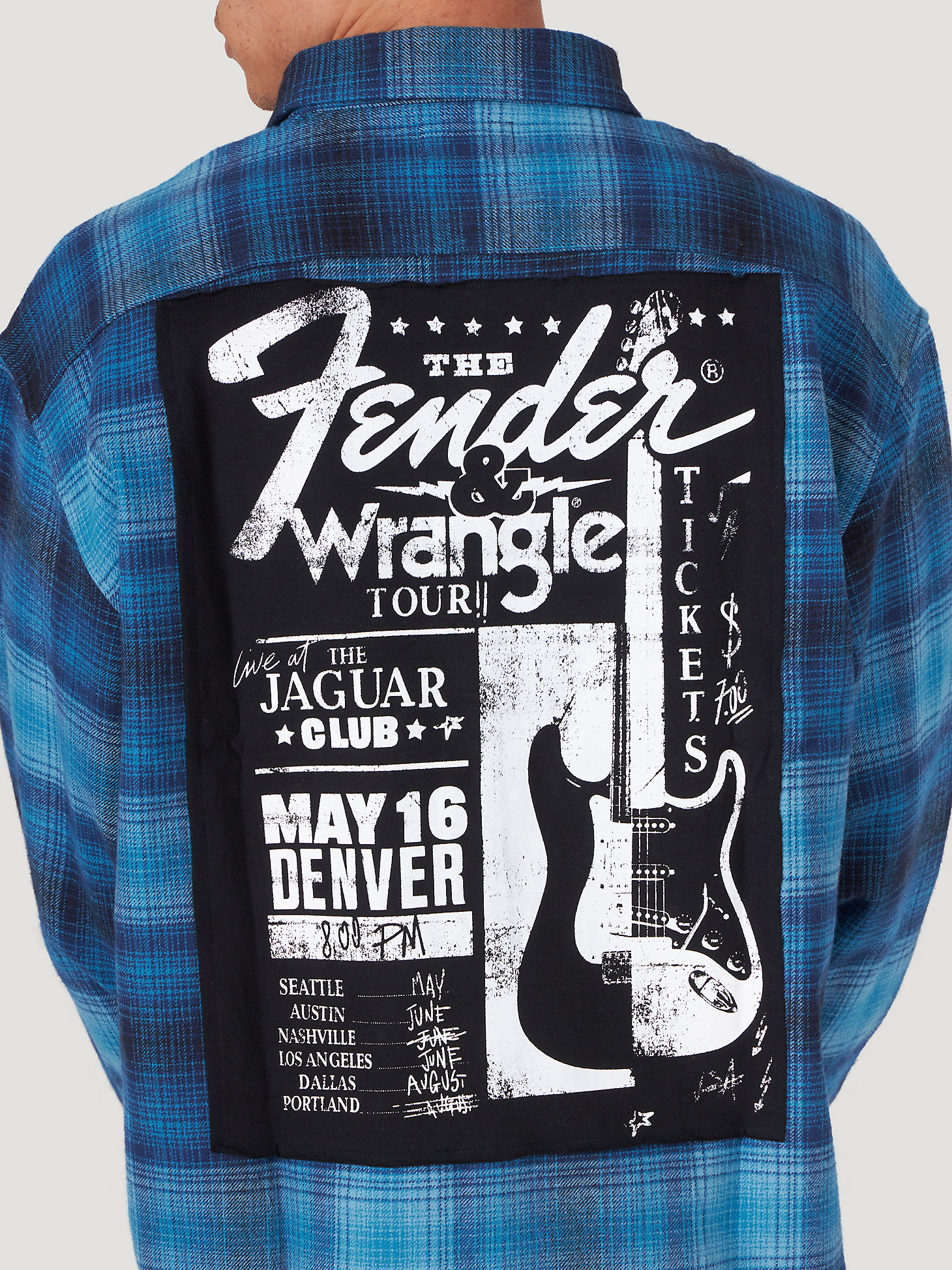 Wrangler x Fender Oversized Tour Shirt in Navy alternative view 3
