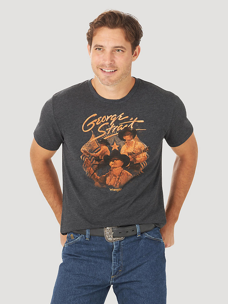 George Strait Trio Graphic T-Shirt:Caviar Heather:XXL main view
