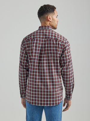 Wrangler Rugged Wear® Long Sleeve Wrinkle Resist Plaid Button-Down Shirt