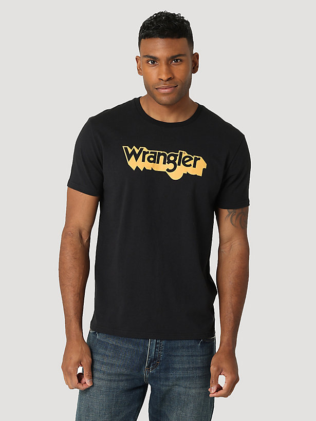 Men's 3D Logo Graphic T-Shirt in Washed Black