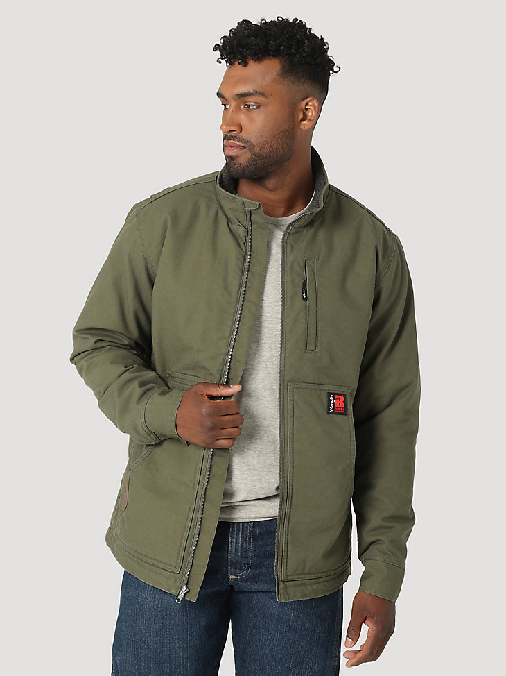 RIGGS Tough Layers Sherpa Lined Canvas Jacket in Loden alternative view 2