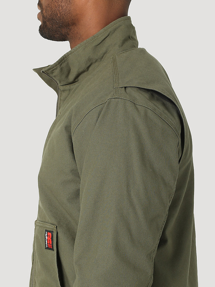 RIGGS Tough Layers Sherpa Lined Canvas Jacket in Loden alternative view 6