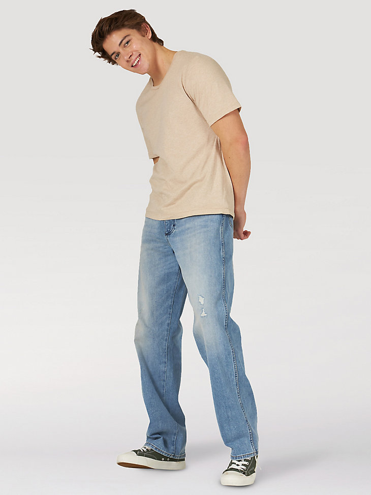 Men's Wrangler® Heritage Redding Loose Fit Jean in Sunshine Blue alternative view 7