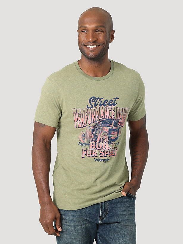 Men's Street Performance Denim Graphic T-Shirt