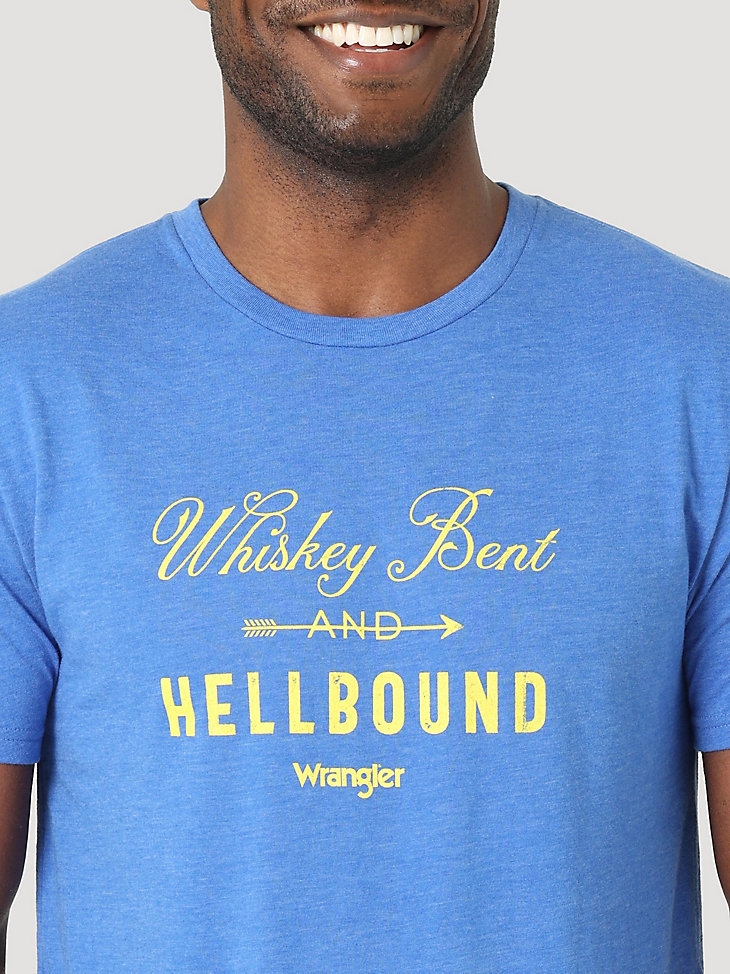 Men's Whiskey Bent and Hellbound Graphic T-Shirt in Royal Heather alternative view