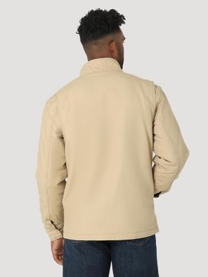 Fleece lined canvas jacket sale