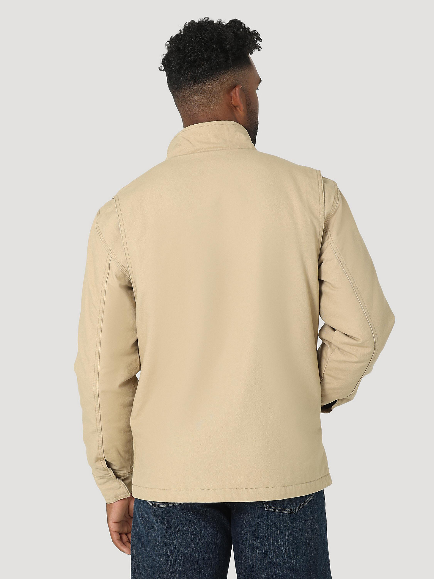 RIGGS Tough Layers Sherpa Lined Canvas Jacket in Golden Khaki alternative view 2