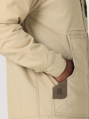 Sherpa lined outlet khaki jacket