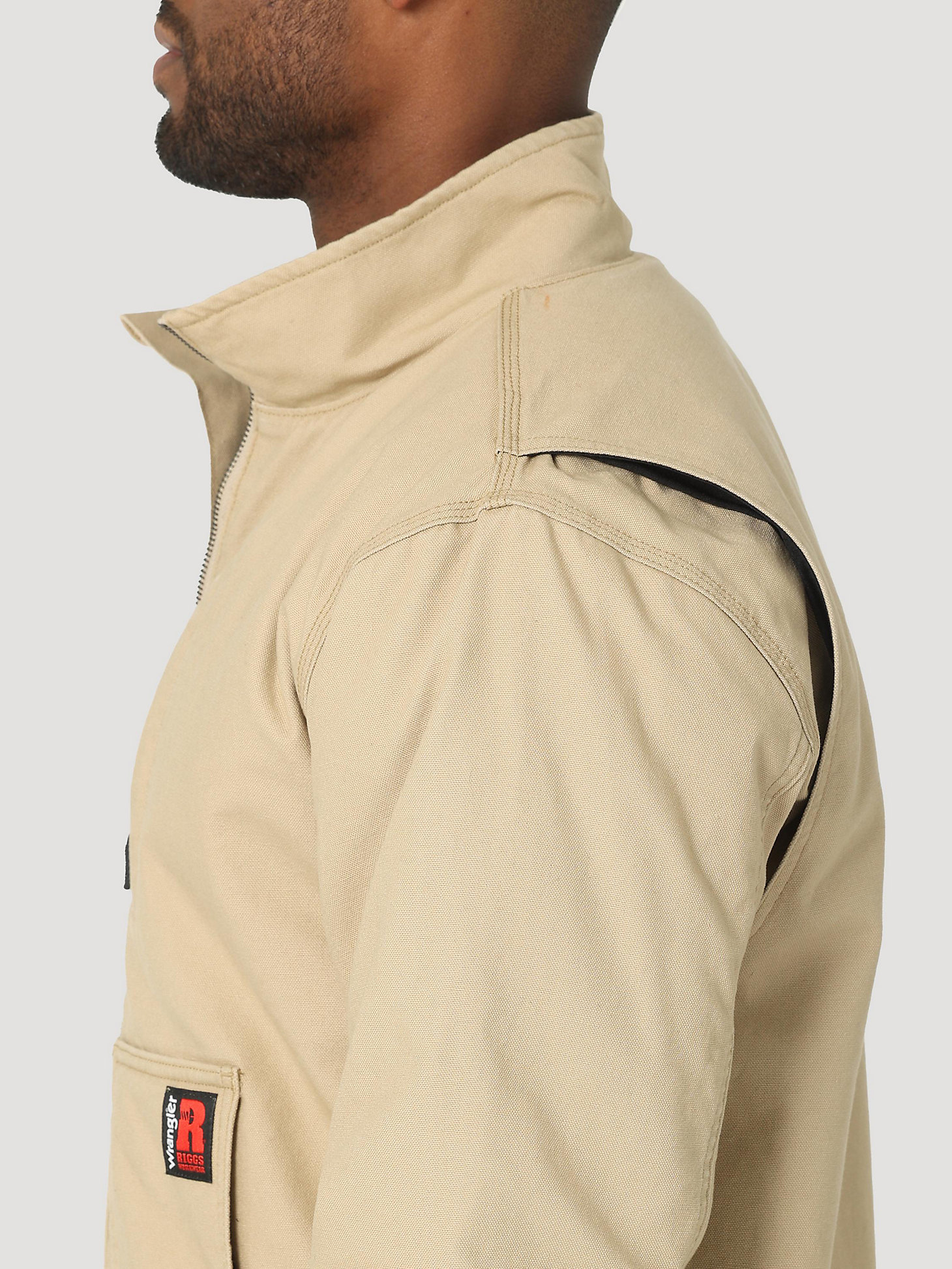 RIGGS Tough Layers Sherpa Lined Canvas Jacket in Golden Khaki alternative view 5