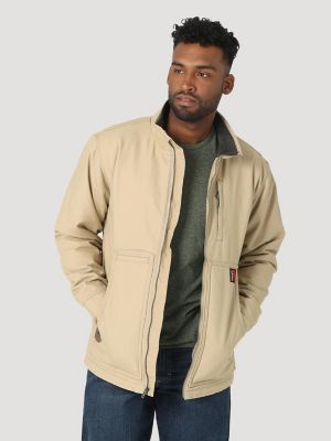 RIGGS Tough Layers Sherpa Lined Canvas Jacket in Golden Khaki