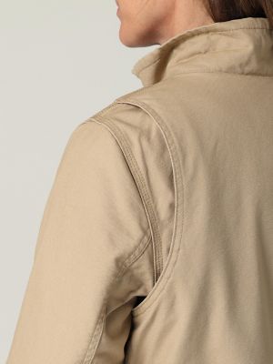Wrangler Women's Riggs Workwear Sherpa Lined Canvas Jacket