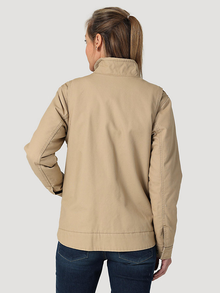 Womens RIGGS Tough Layers Sherpa Lined Canvas Jacket in Golden Khaki alternative view 5