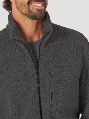 Men's Wrangler Zip Front Multi Pocket Sherpa Jacket