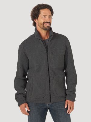 Men's Wrangler Zip Front Multi Pocket Sherpa Jacket