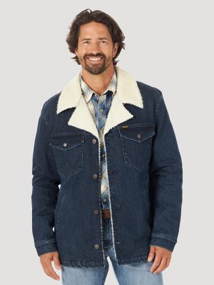 Wrangler® Western Sherpa Lined Denim Jacket In Denim mail.napmexico