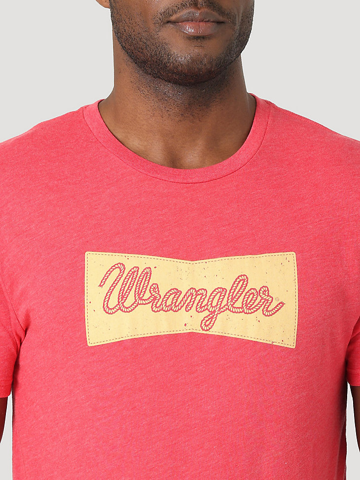 Men's Wrangler Rope Emblem Graphic T-shirt in Red Heather alternative view
