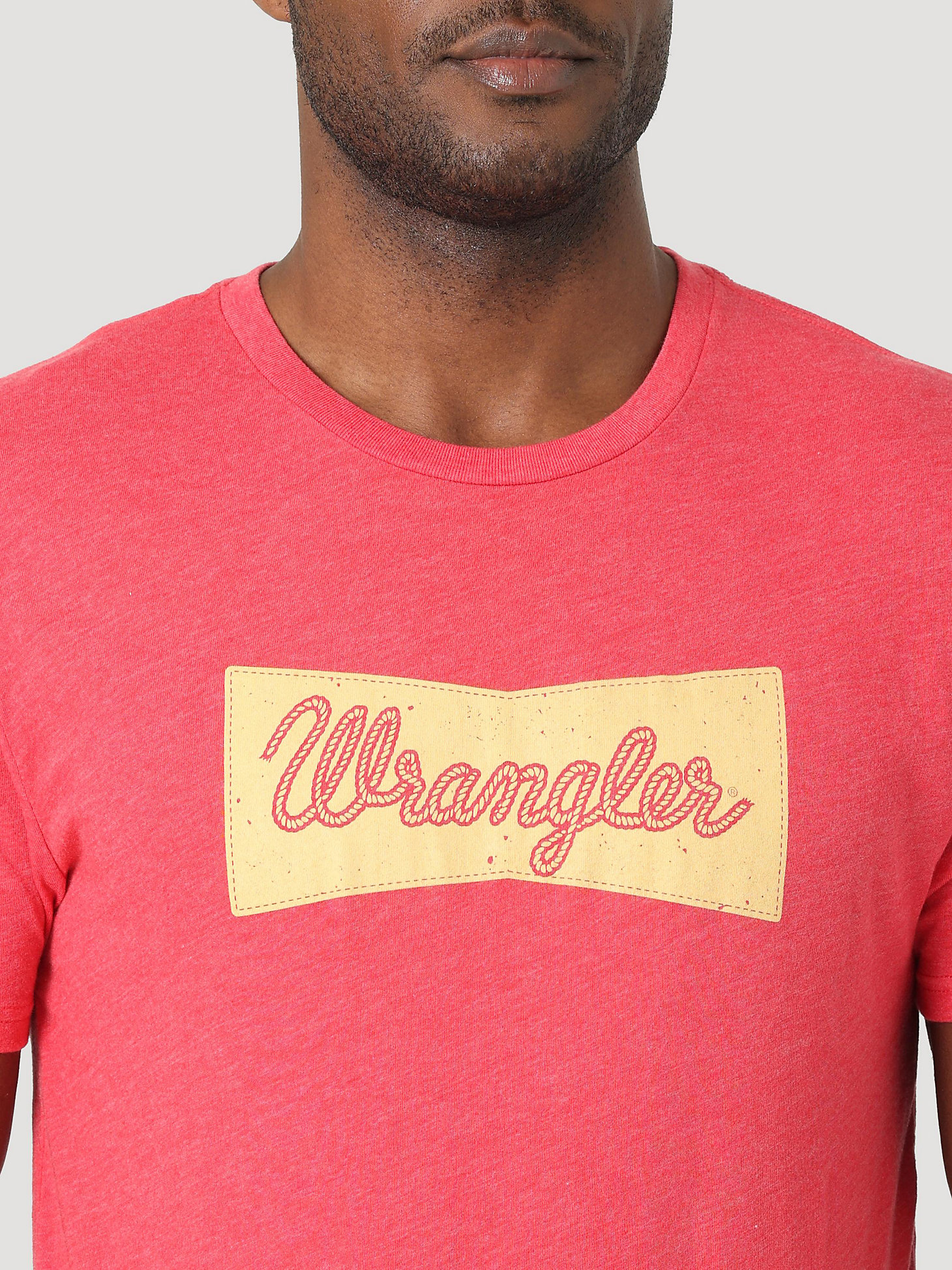 Men's Wrangler Rope Emblem Graphic T-shirt in Red Heather alternative view 1