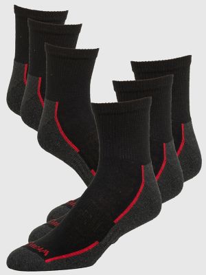 Mens Ankle Socks (6-Pack):Black:ONE SIZE alternative view 4
