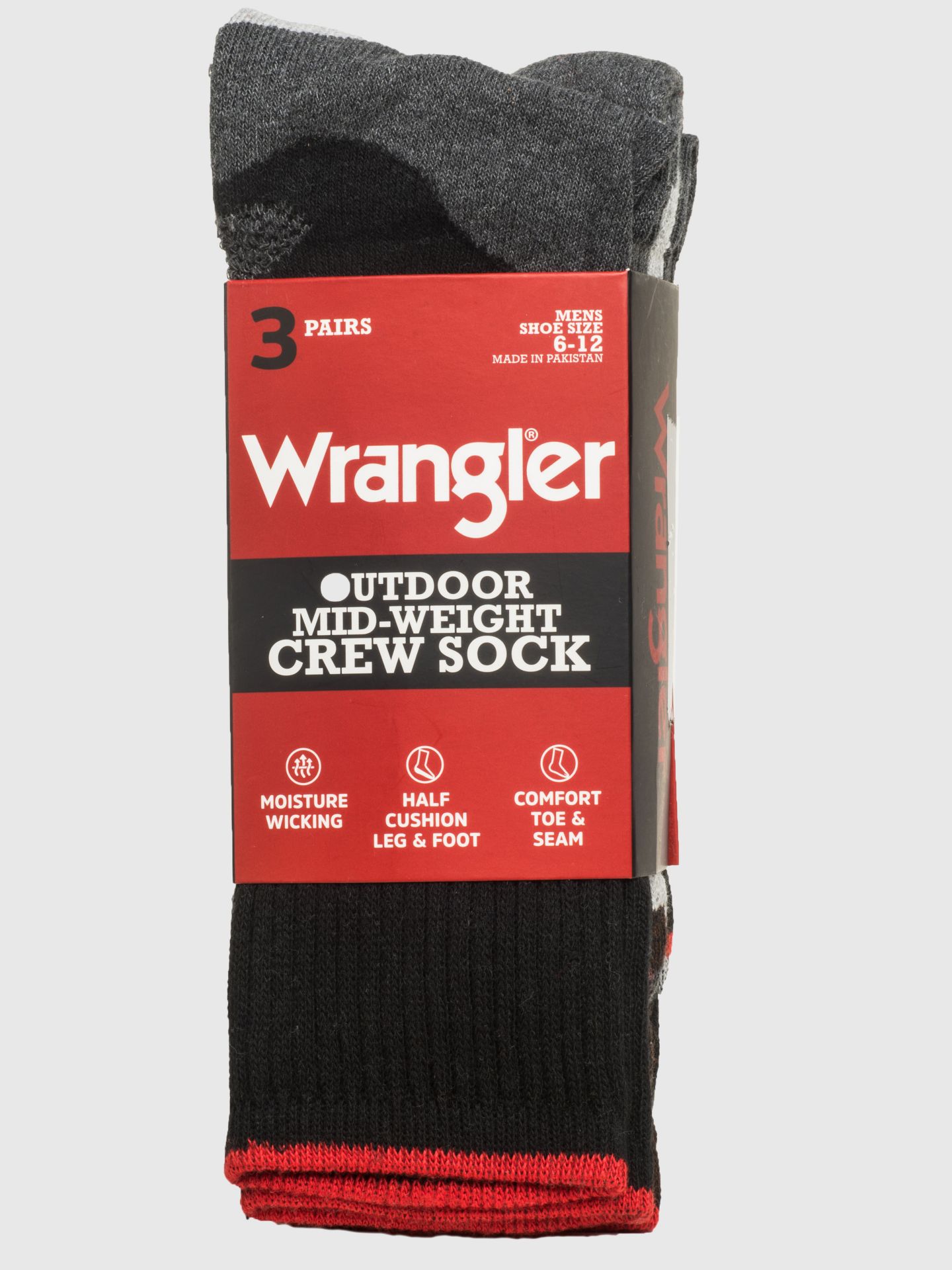 Носки Work для мужчин, средней высоты, 3 шт. — Wrangler, цвет: Чёрный — фото 4