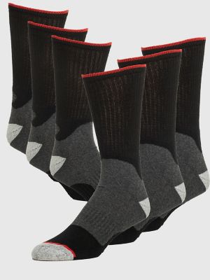 Men's Wrangler Mid-Weight Crew Work Socks (3-Pack)