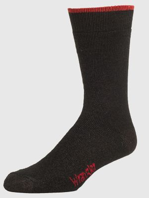Men's Wrangler Mid-Weight Crew Work Socks (3-Pack)