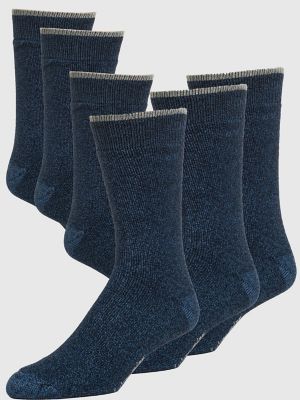 Mens Work Socks (3-Pack):Navy:ONE SIZE alternative view 4