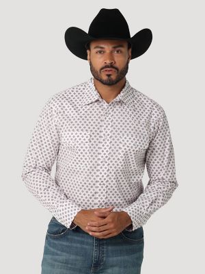 Men's Wrangler® 20X® Competition Advanced Comfort Long Sleeve Western Snap  Print Shirt | The Monarch Look | Wrangler®