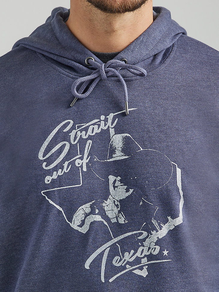 Men's George Strait Out Of Texas Hoodie in Navy Heather alternative view