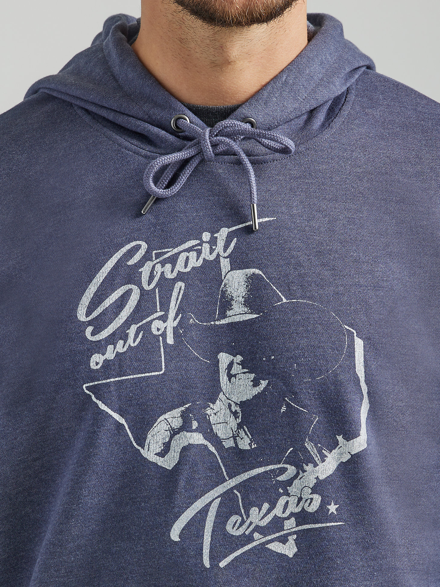 Men's George Strait Out Of Texas Hoodie in Navy Heather alternative view 1