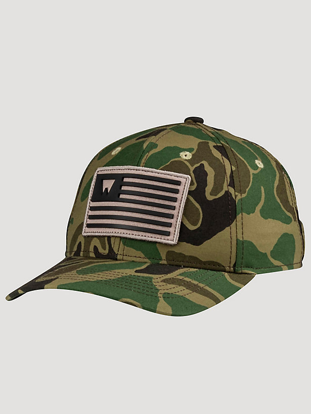 Wrangler Camo American Flag Hat