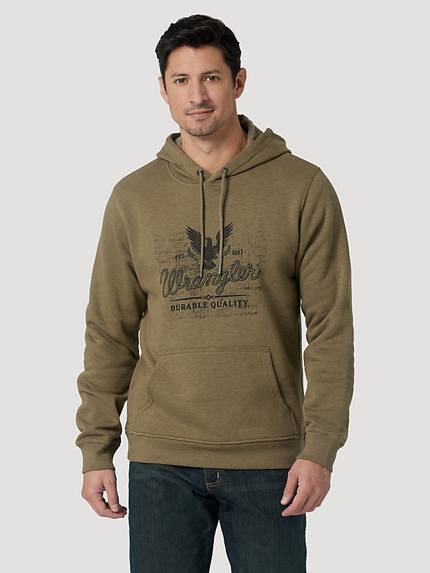 Men's Wrangler Eagle Durable Quality Pullover Hoodie