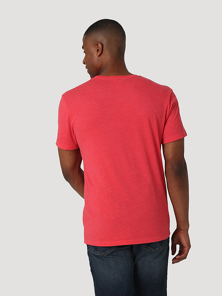 Men's Geo Wrangler Logo T-Shirt in Red Heather alternative view