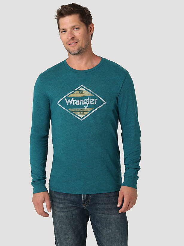 Men's Long Sleeve Triangle Frame Logo T-Shirt