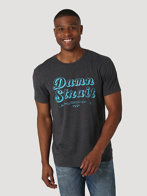 Men's George Strait Short Sleeve Damn Strait Graphic T-Shirt