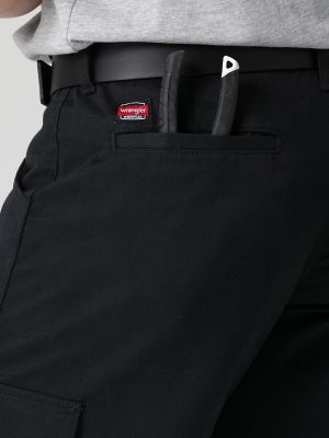 Black Twill Pocket High Waist Cargo Trousers
