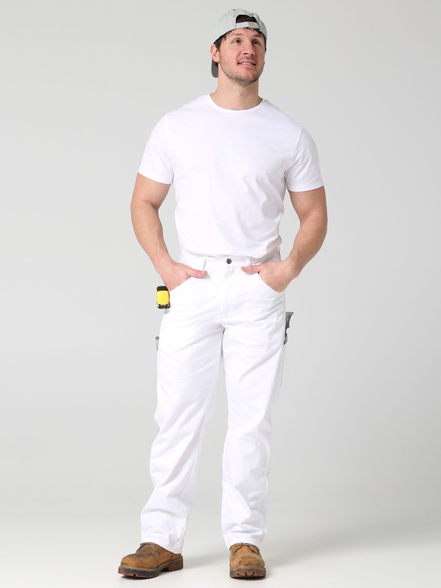 Мужские брюки Wrangler Workwear Painters, цвет: Яркий белый — фото 1