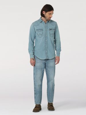 Men's Wrangler® Heritage Redding Loose Fit Jean in Winter Wash