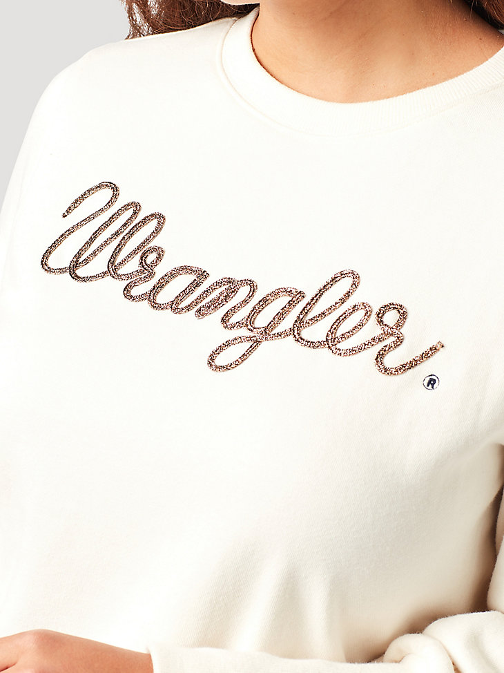 Women's Wrangler Retro® Metallic Rope Logo Pullover | The Monarch Look |  Wrangler®