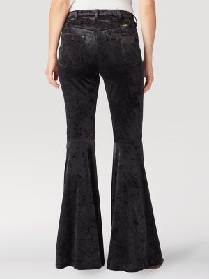 High Rise Straight Velvet Pants in Red - Etro