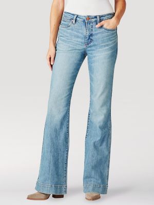 Wrangler Retro Women's Medium Wash High Rise Pull On Norah Bootcut Jeans