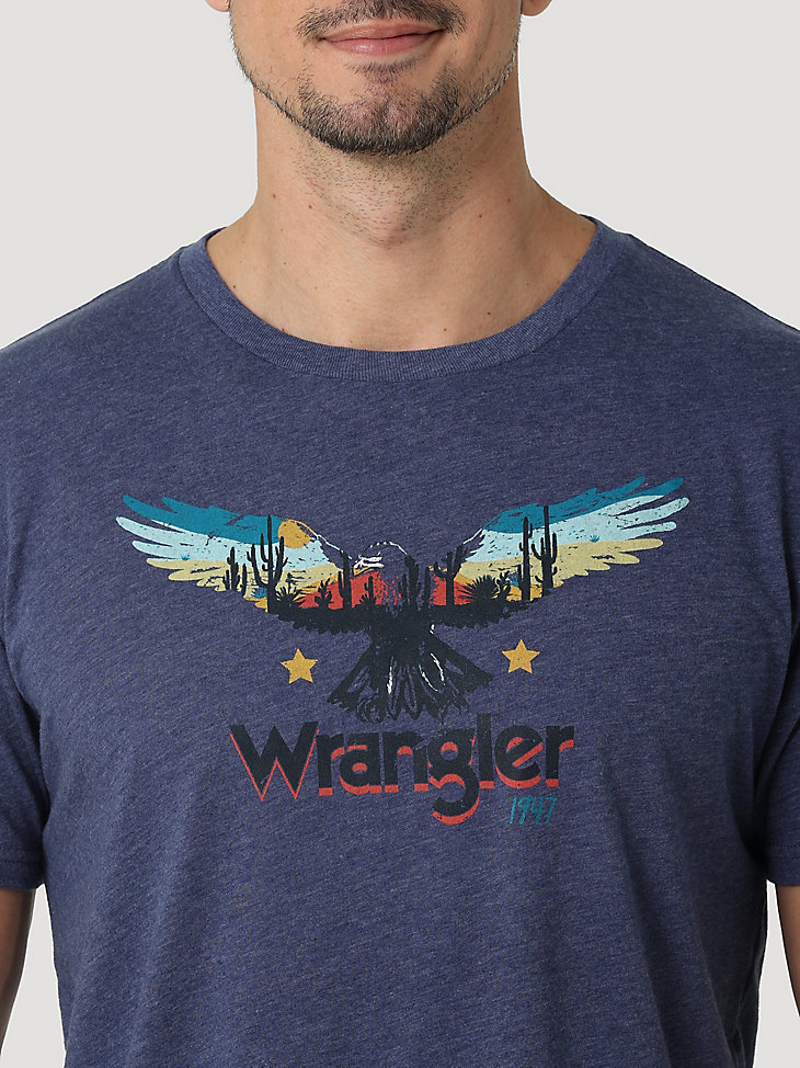 Men's Flying Eagle Graphic T-Shirt in Denim Heather alternative view