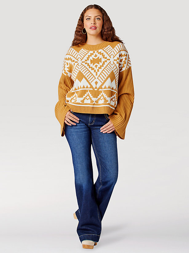 Women's Wrangler Southwestern Bell Sleeve Sweater