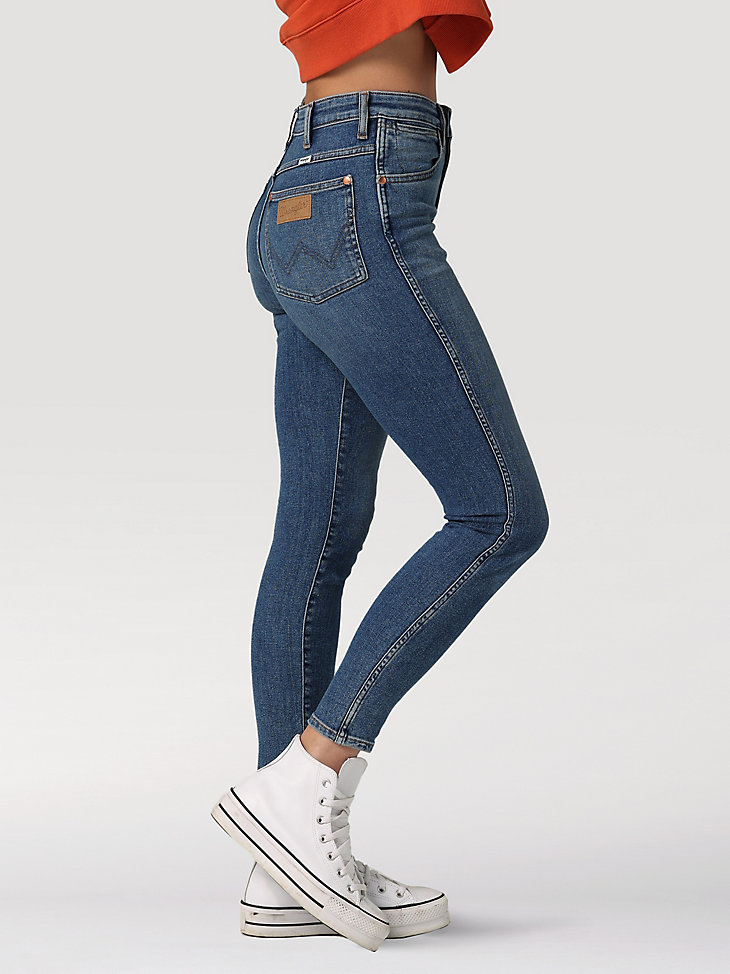 Women's Wrangler® Wriggler 612 High Rise Skinny Jean in Static Blue alternative view 3