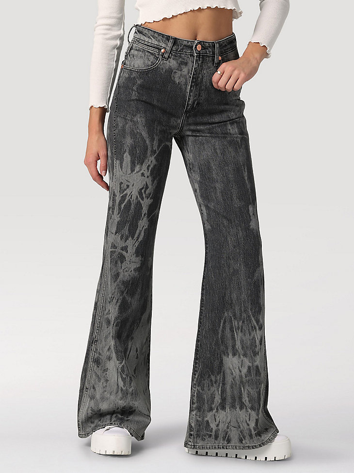 Women's Wanderer Laser Distressed Jean in White Flame main view