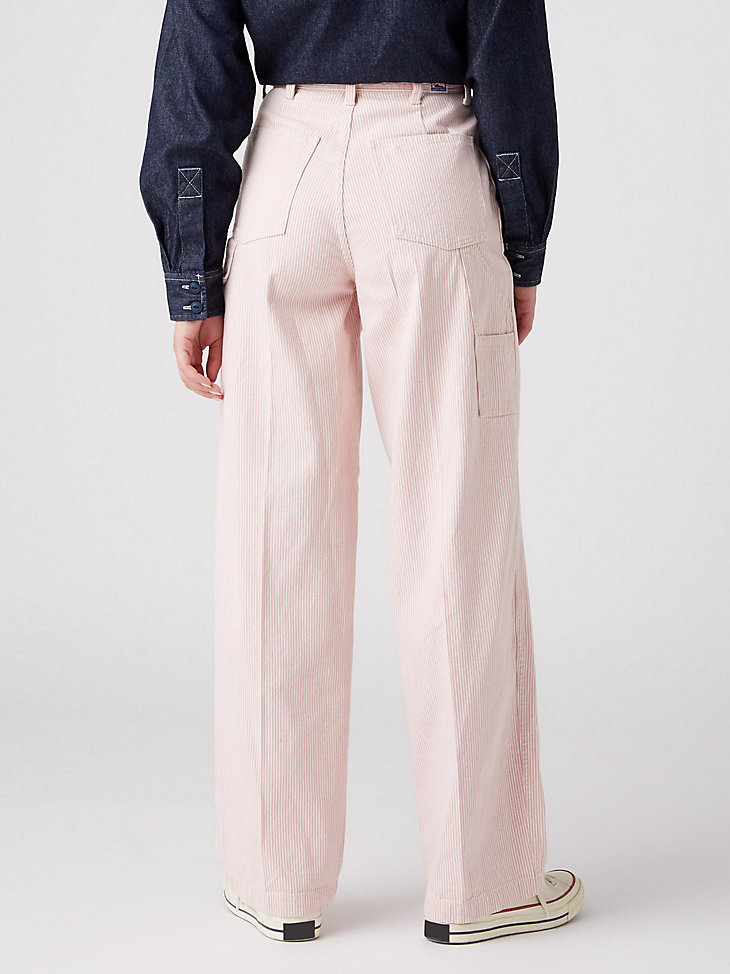 Women's Casey Jones Stripe Carpenter Barrel Jean in Pink Hickory alternative view