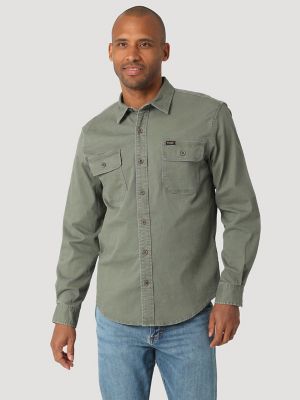 Wrangler® Men's Epic Soft™ Flex Twill Shirt Pacific