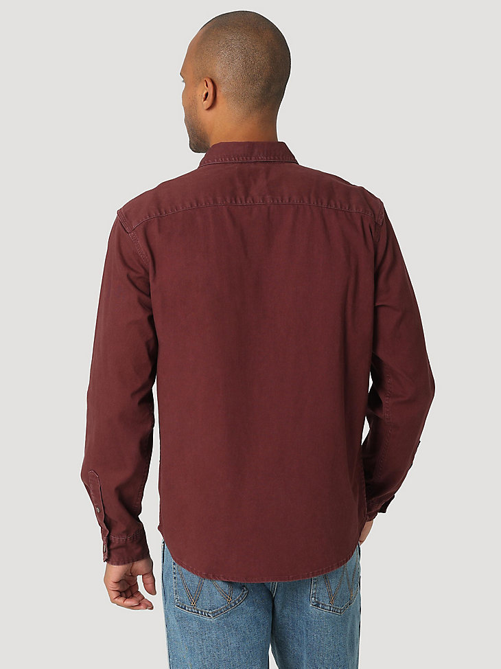Men's Wrangler® Epic Soft™ Stretch Twill Shirt in Decadent Chocolate alternative view