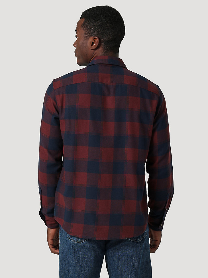 Men's Epic Soft Brushed Flannel Plaid Shirt in Decadent Chocolate alternative view