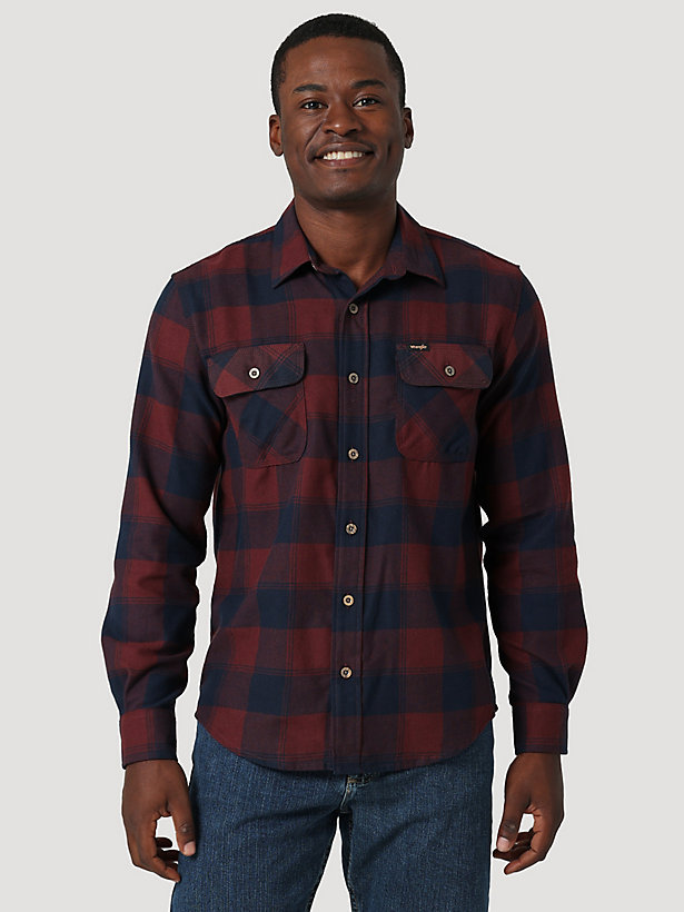 Men's Epic Soft Brushed Flannel Plaid Shirt in Decadent Chocolate
