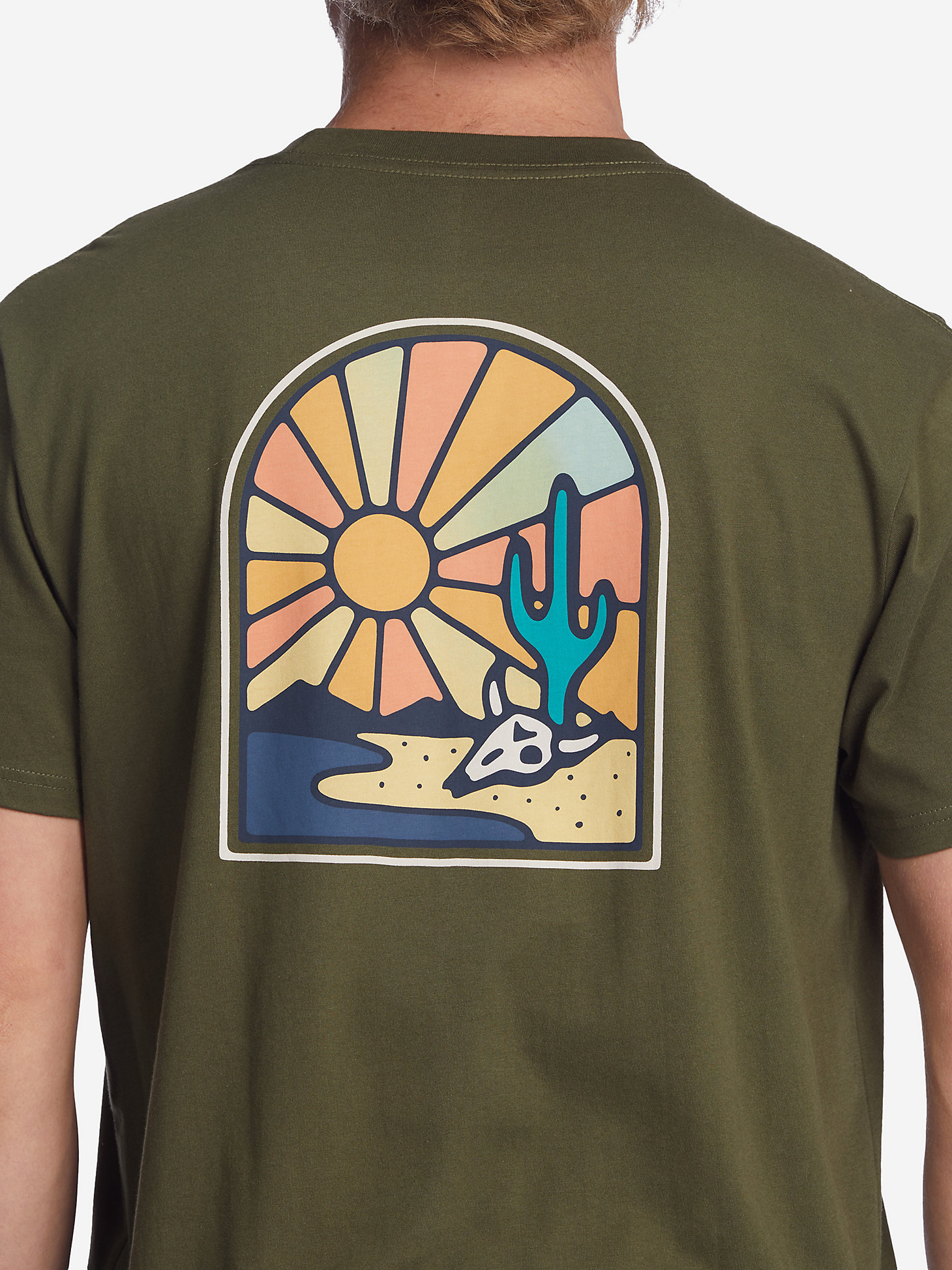 Billabong x Wrangler® Men's Rancher Horizon Graphic T-Shirt in Military alternative view 1